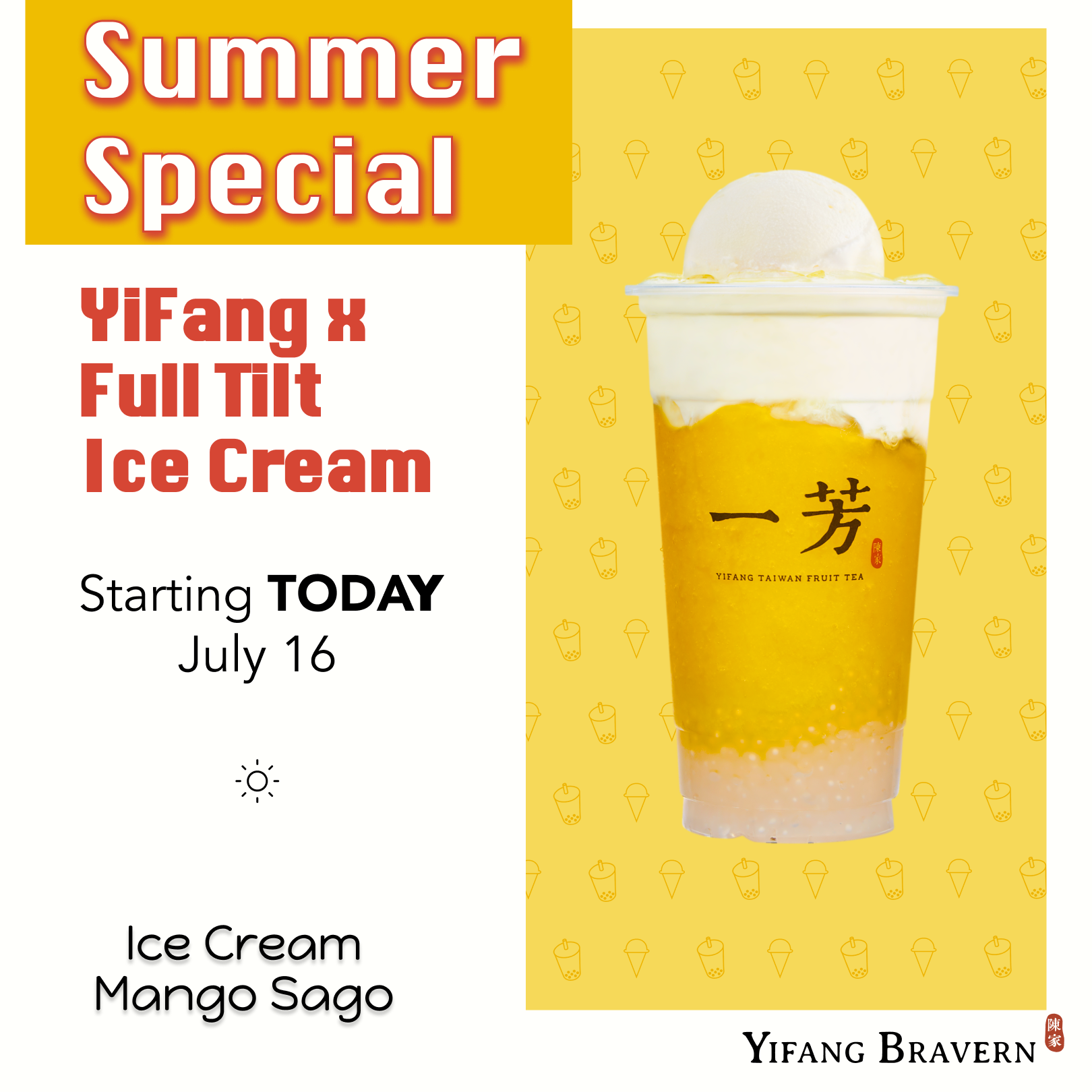 YiFang summer special - ice cream series collab graphic