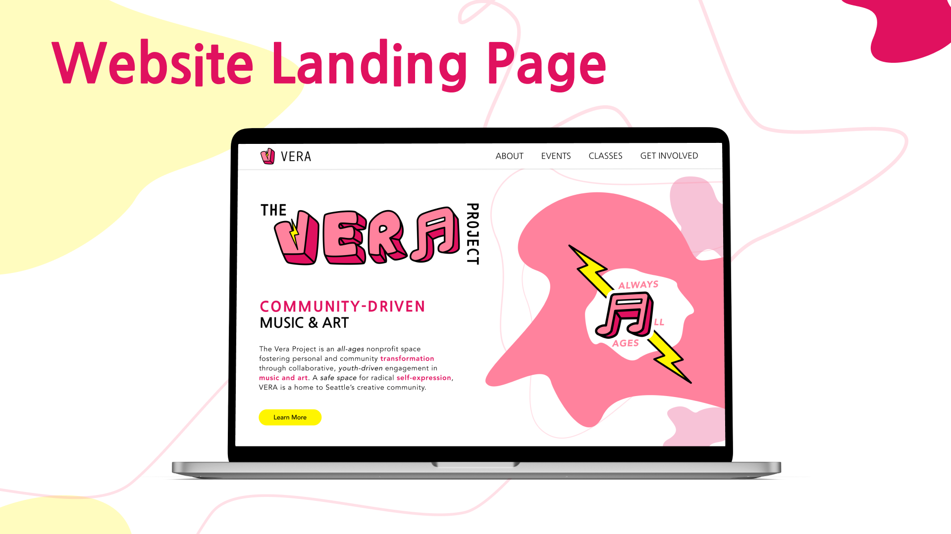 Brand book website landing page
